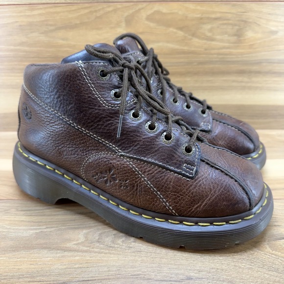 Dr Martens Womens Size 9 Flower Power Daisy Vintage Y2K Chunky Boots Square Toe - Picture 1 of 12